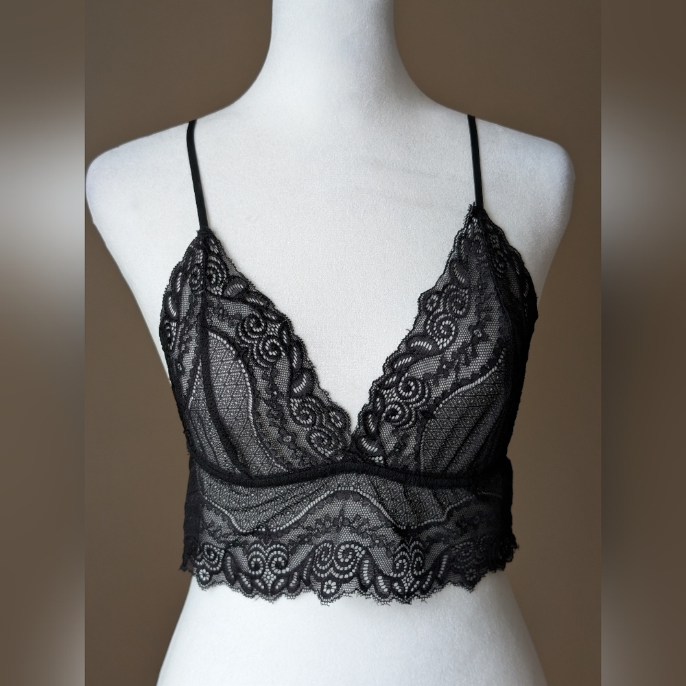 Soft Lace Bralette Wireless Floral Tank Top